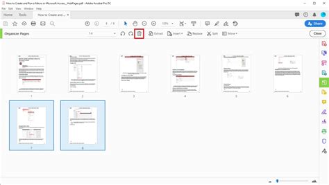 adobe acrobat reader dc delete page